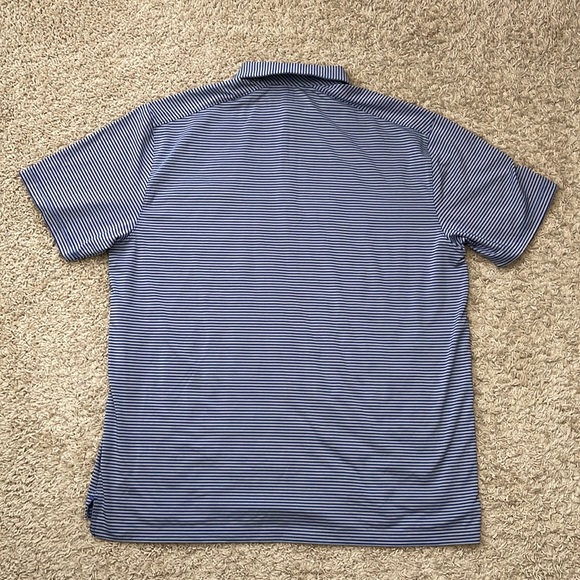 EUC Mens Under Armour HeatGear Blue/Gray Stripes Loose Short Sleeve Polo Size XL - Picture 7 of 8